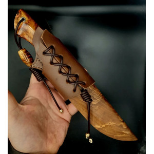 ЯСЕН ІІ ніж ручної роботи майстра студії Павла Гончаренка, замовити купити в Україні (Сталь К110™ в ламінаті сталі n690, 61 HRC) . Photo 2